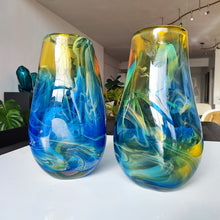 Load image into Gallery viewer, Pair of Blue Coast Vases
