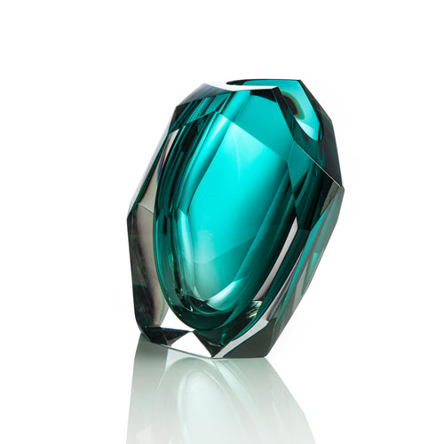 Glacier Vase - Glass Sculpture by David Reade Glass Art