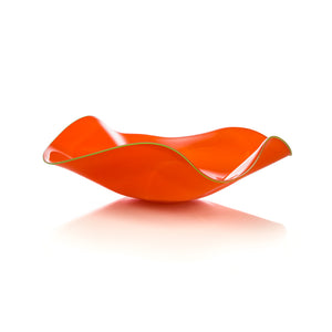 Free Form Swirl Platter - Glass Platter by David Reade Glass Art