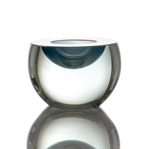 Cut & Polished Votive - Tealight by David Reade Glass Art