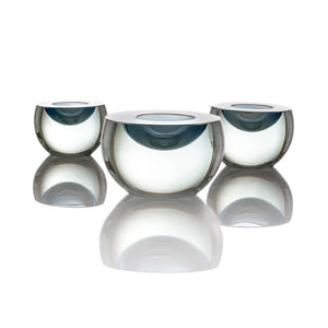 Cut & Polished Votive - Tealight by David Reade Glass Art
