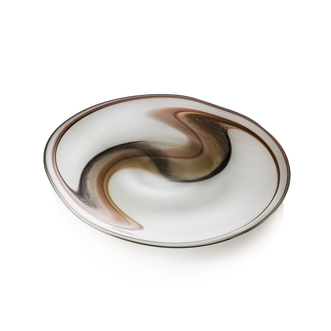 Free Form Platter - Hand Blown by David Reade Glass Art