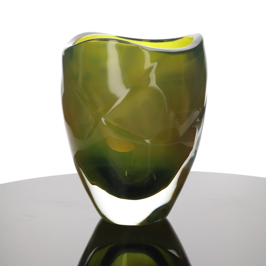 Sculpted Carved Rim Vase