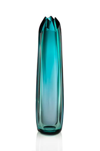 Tall Glacier Vase - David Reade Glass Art