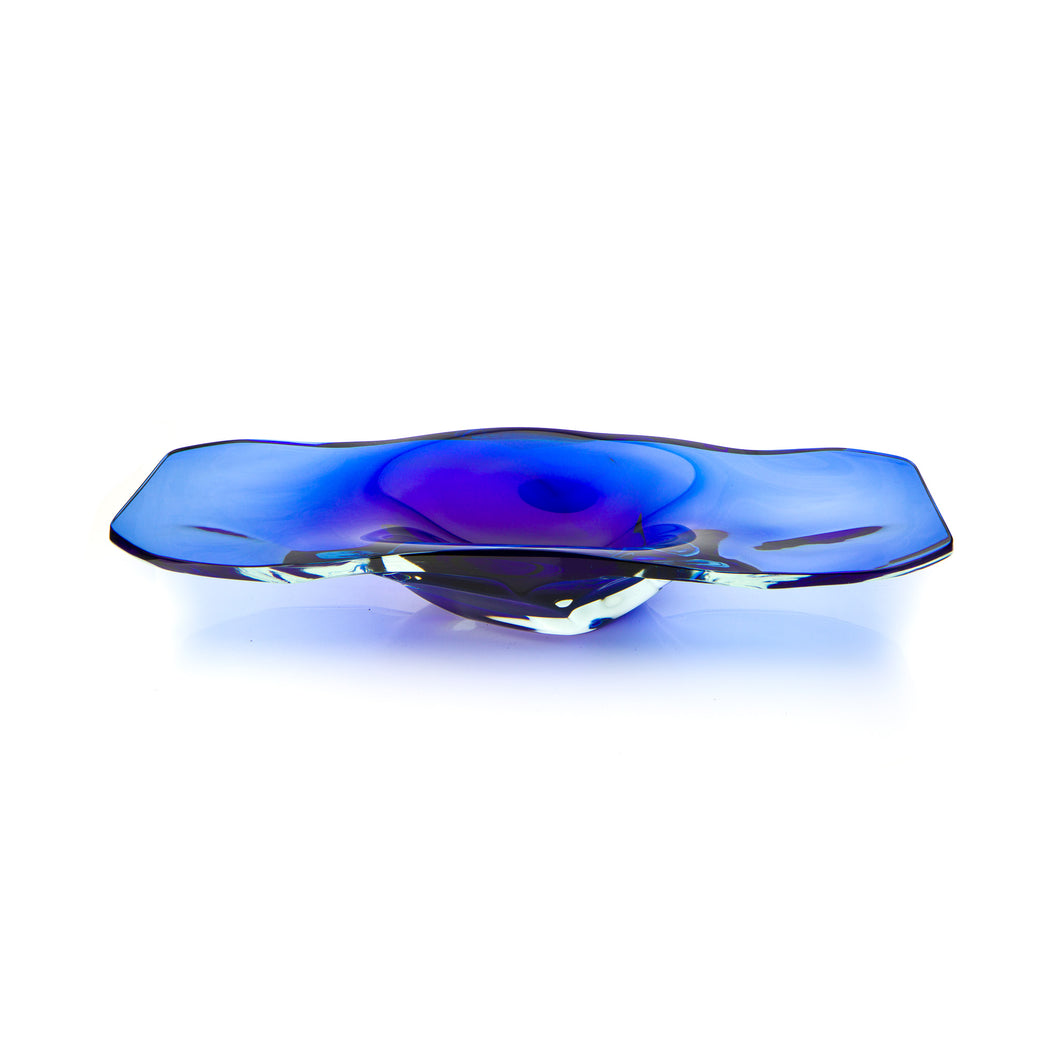 Sculpted Platter - David Reade Glass Art
