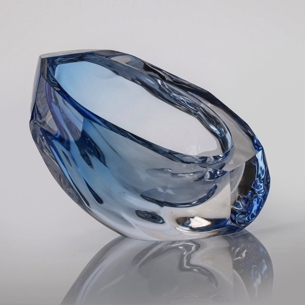 Cut & Polished Objet Vessel – David Reade Glass Art