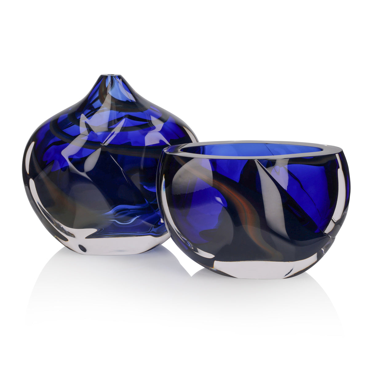 Dipped & Sculpted Vase – David Reade Glass Art