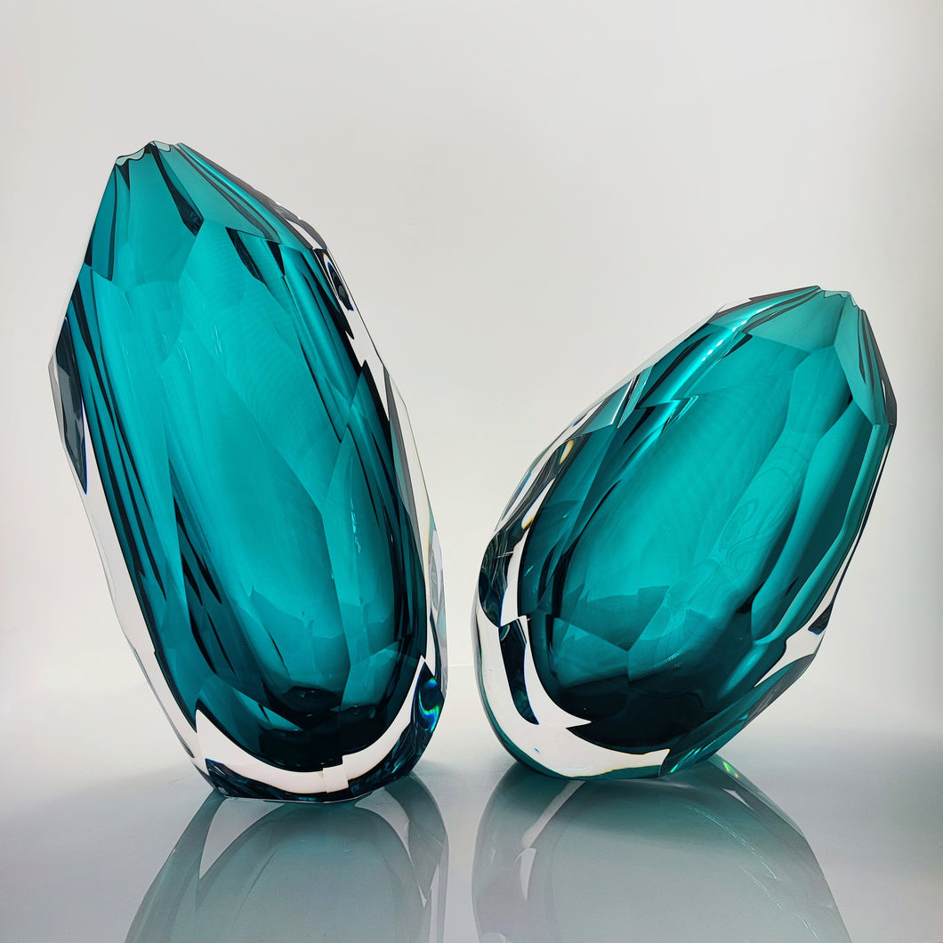 A Pair of Glacier Vases